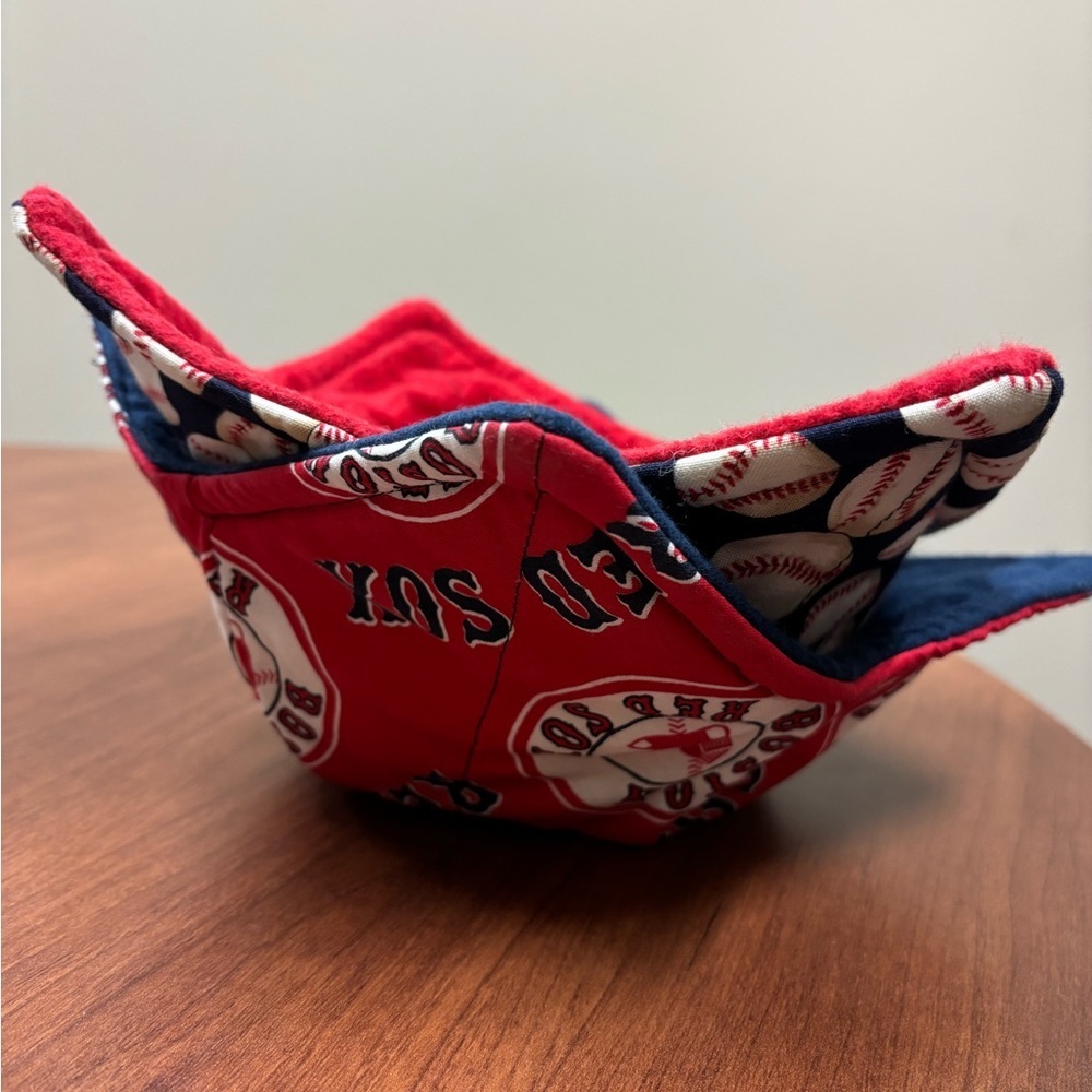 Red Sox and Baseball print Fabric Bowl Cozy